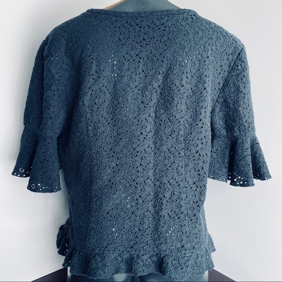 Blue Cotton peekaboo top - Picture 3 of 5